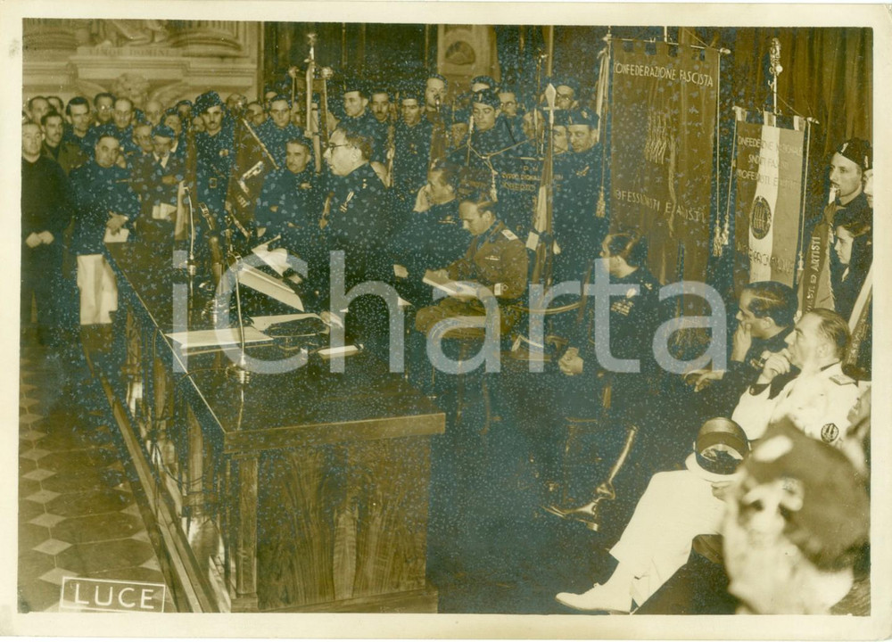 Fotografia d epoca originale 1938 GENOVA Giacomo MEDICI DEL VASCELLO commemora i navigatori liguri Foto 1