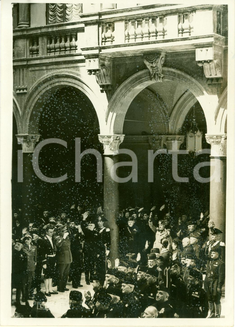 Fotografia d epoca originale 1938 ROMA DUCE inaugura monumento conquista Imperiale Fotografia 1