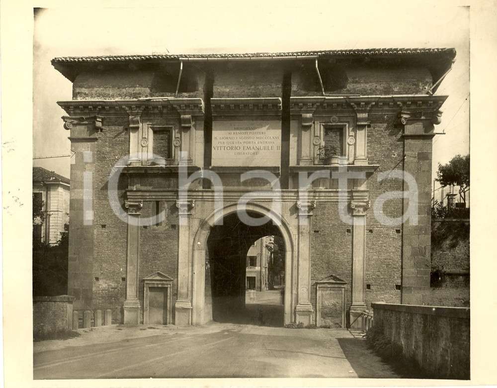 Fotografia d'epoca originale 1936 PADOVA Porta dell'ingresso di VITTORIO EMANUELE II 1