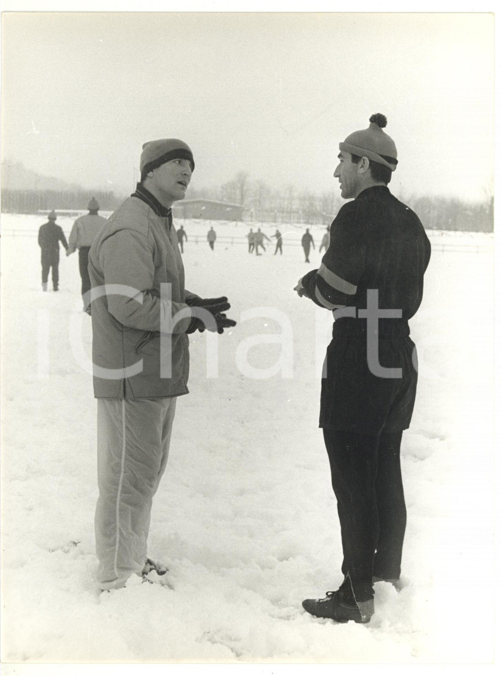 1966 APPIANO GENTILE INTER Gianfranco BEDIN e Armando PICCHI sul campo innevato