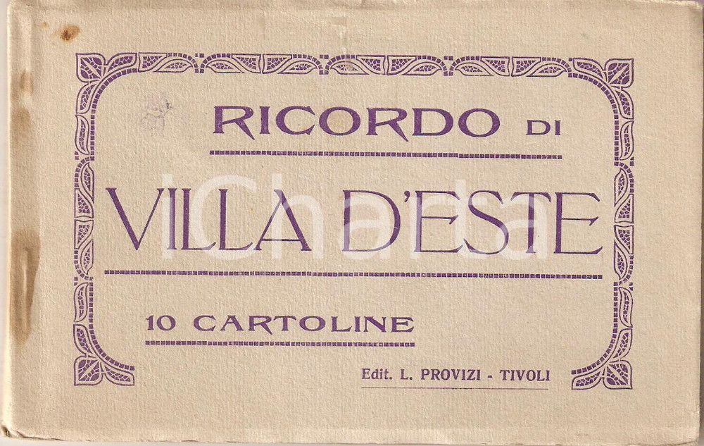 Cartolina originale da collezione 1950 ca TIVOLI RM Ricordo di VILLA D ESTE Album 10 Cartoline FP 1