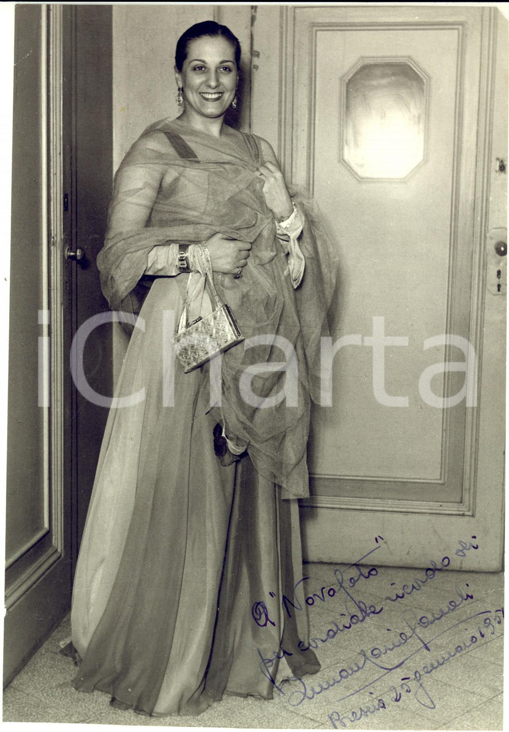 1954 BRESCIA LIRICA Soprano Anna Maria CANALI - Foto con autografo 16x23 cm