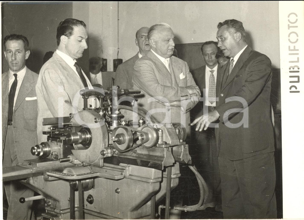 1956 POMIGLIANO D'ARCO Stabilimento ALFA ROMEO - Visita on. Aldo FASCETTI *Foto