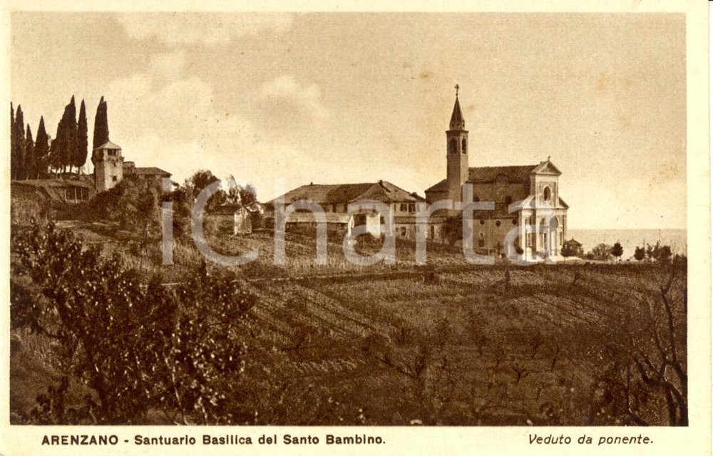 Cartolina originale da collezione 1947 ARENZANO GE Santuario di GESU  BAMBINO di PRAGA Cartolina postale FP VG 1