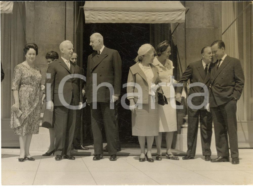 1961 PARIS Heinrich LUBKE in visita con Charles DE GAULLE e Michel DEBRE - Foto