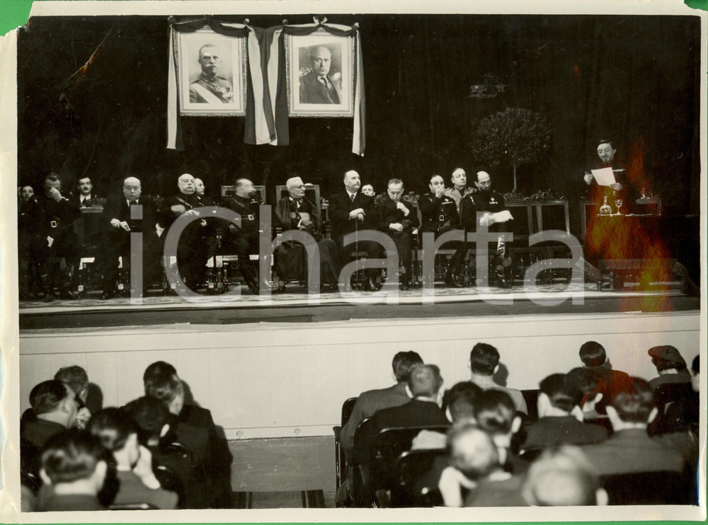 Fotografia d epoca originale 1935 MILANO Bruno BIAGI al Teatro MANZONI celebrazioni antitubercolari FOTO 1