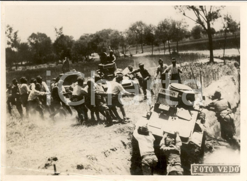 Fotografia d epoca originale 1938 CINA Guerra CINOGIAPPONESE Carri armati cinesi sequestrati DANNEGGIATA 1