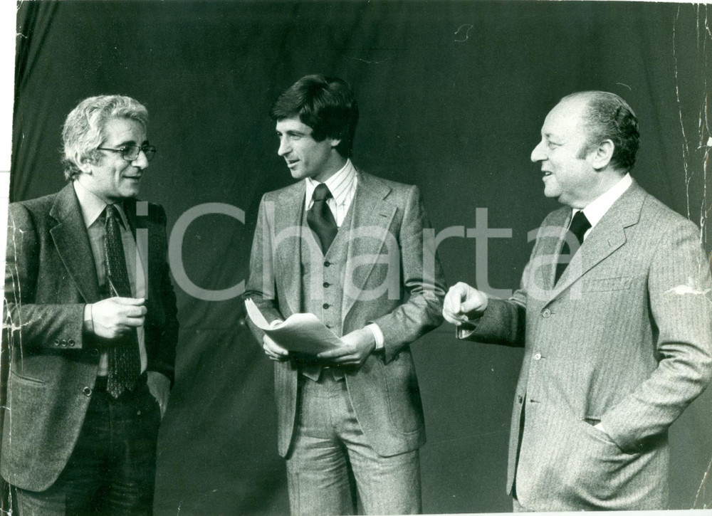 Fotografia d epoca originale 1982 MILANO Gino PALUMBO Direttore GAZZETTA DELLO SPORT Fotografia DANNEGGIATA 1