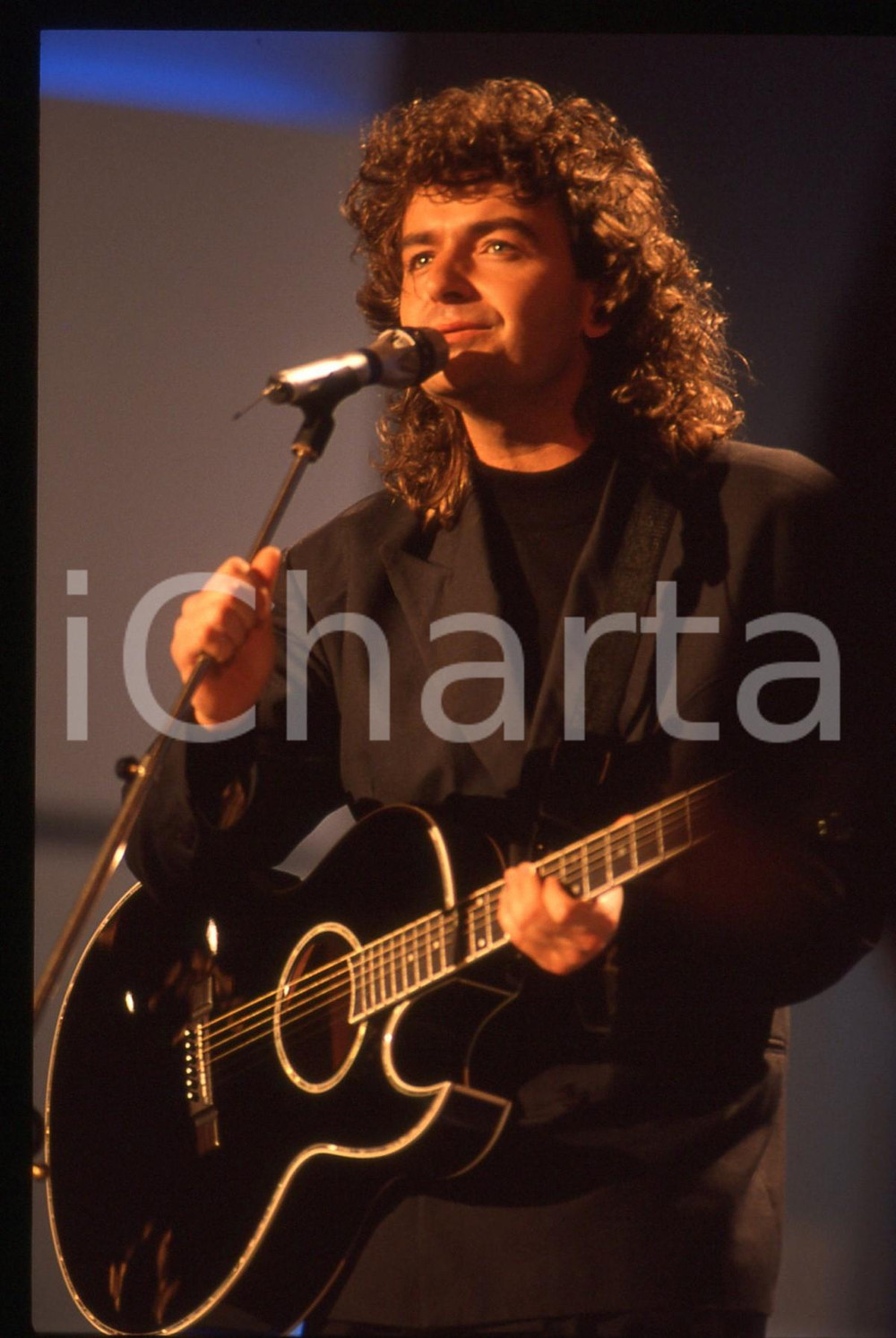 35mm vintage slide* 1990 ca ITALIA Antonio VALENTINI Ritratto del cantante (1)