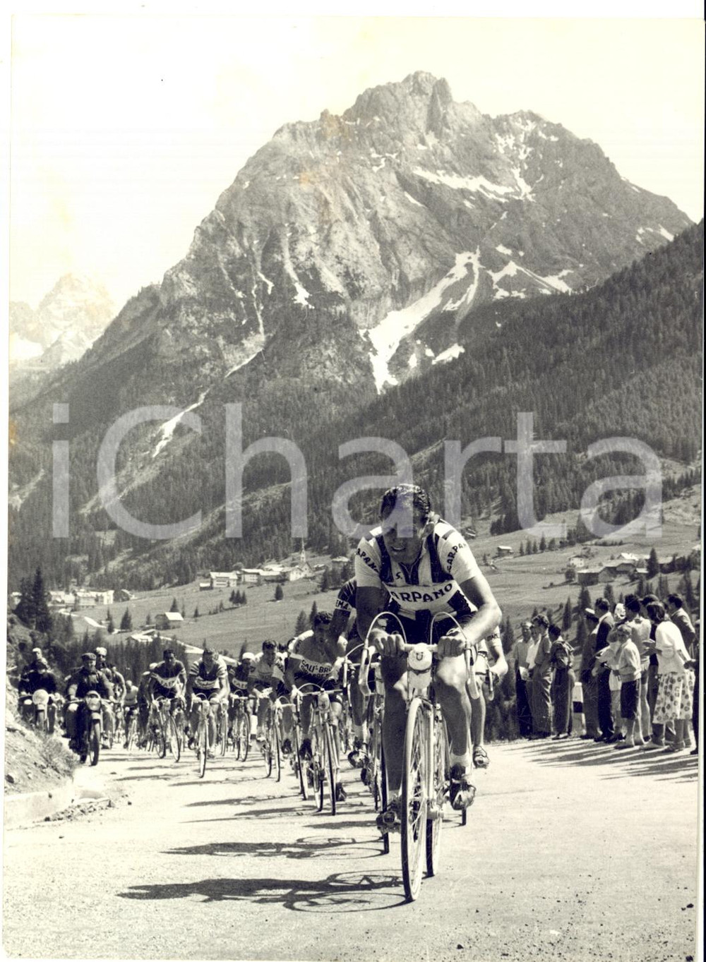 1958 CICLISMO GIRO D'ITALIA 18^ Tappa - Joseph PLANCKAERT tira il gruppo *Foto