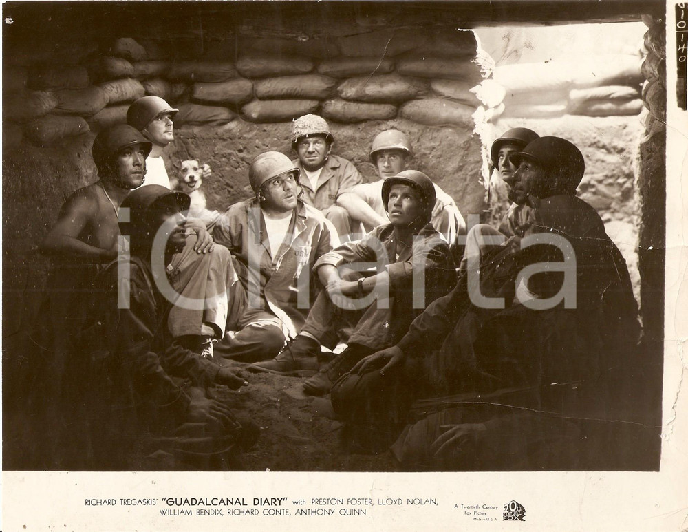 Fotografia d epoca originale 1943 GUADALCANAL DIARY Anthony QUINN Richard JAECKEL Ralph BYRD Foto 24x18 cm 1