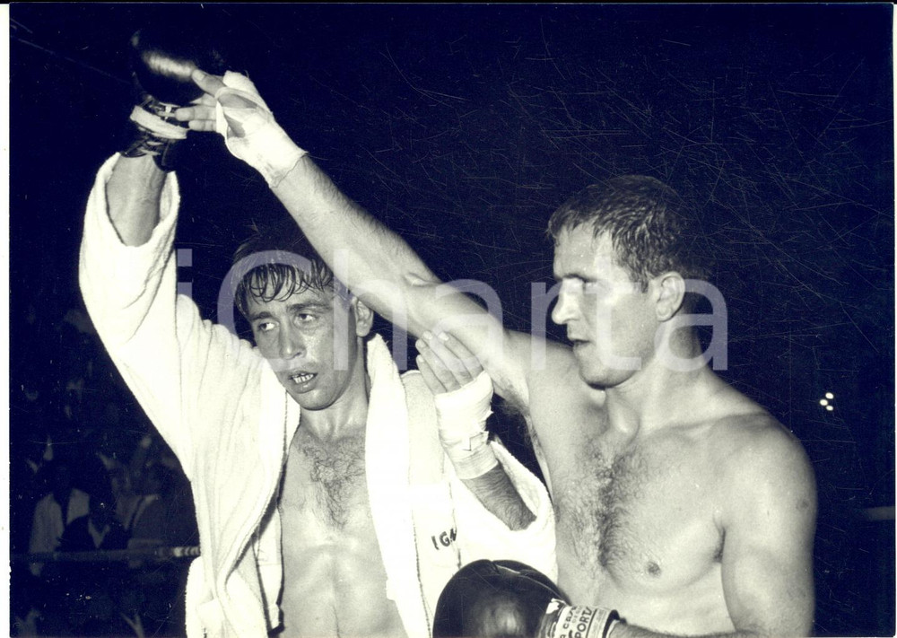 1960 POGGIBONSI BOXE Incontro Bruno FORTILLI vs Renato BIANCHINI - Foto 18x13 