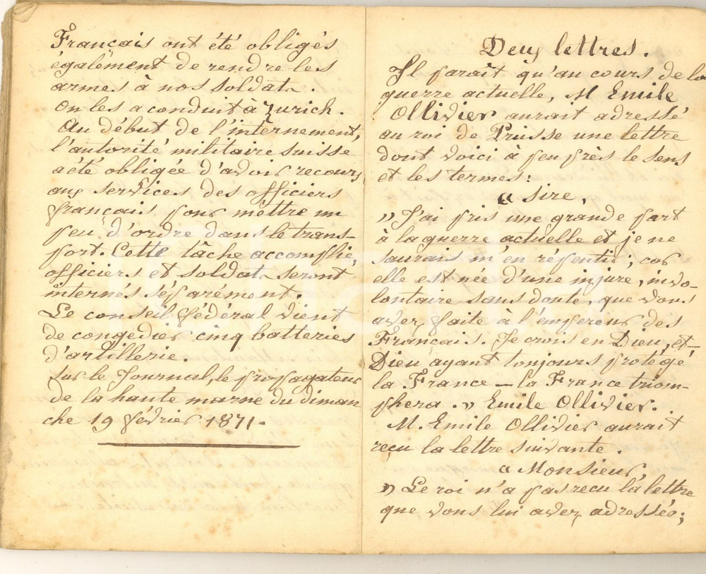 Manoscritto, lettera originale 18621871 FRANCE Catalogue bibliothÃ¨que privÃ©e  Extraits  Manuscrit 60 p. 1