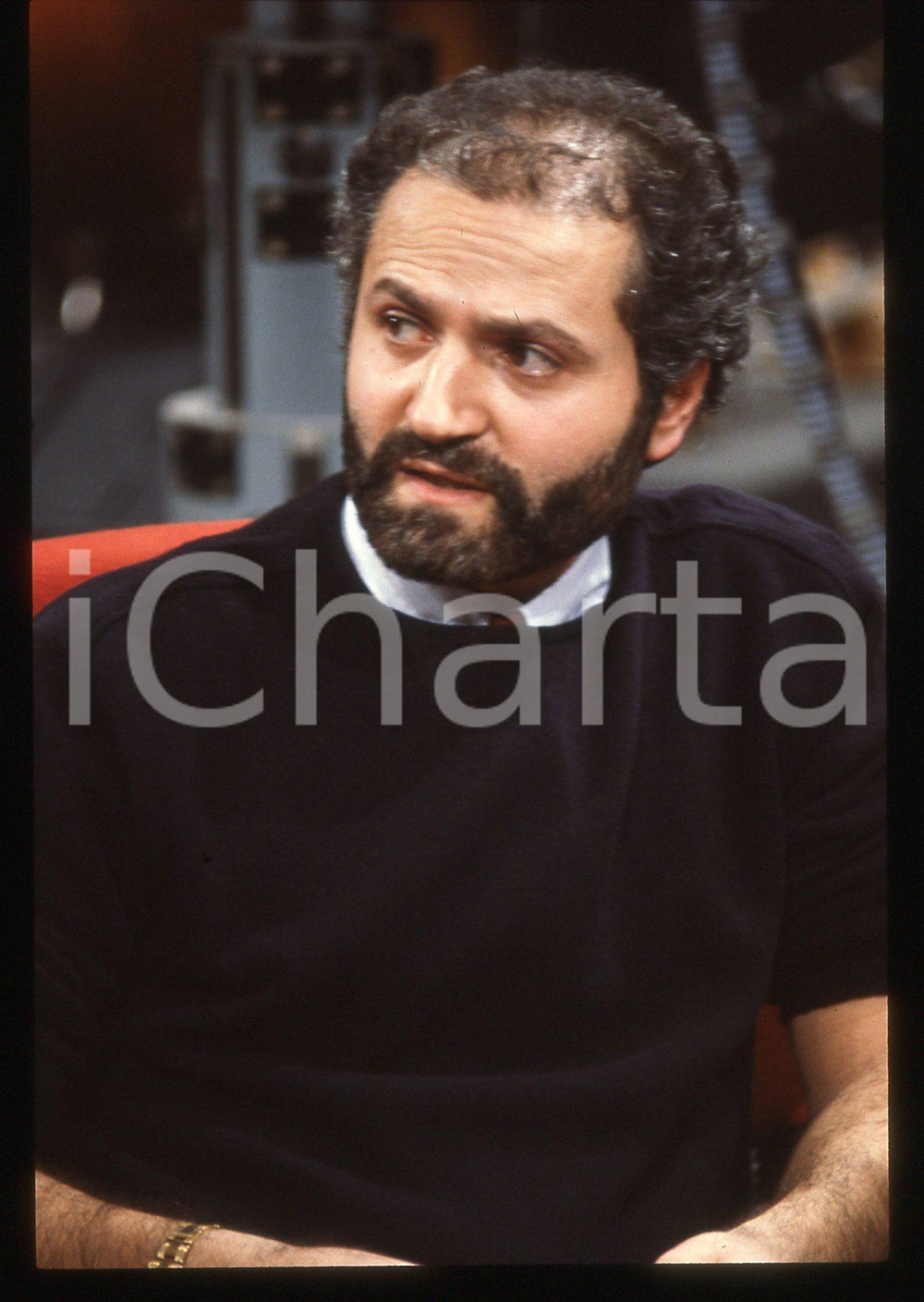 35mm vintage slide* 1988 ca MODA Gianni VERSACE ritratto dello stilista (6)