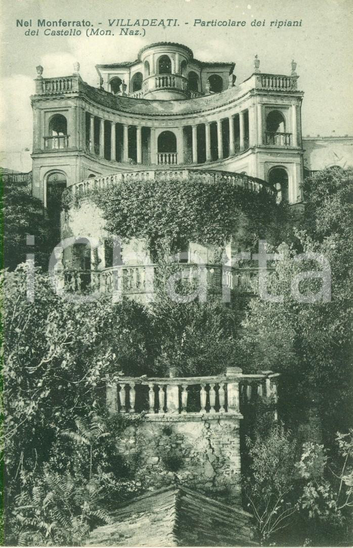 Cartolina originale da collezione 1940 ca VILLADEATI (AL) Particolare dei ripiani del Castello BELVEDERE *FP NV 1