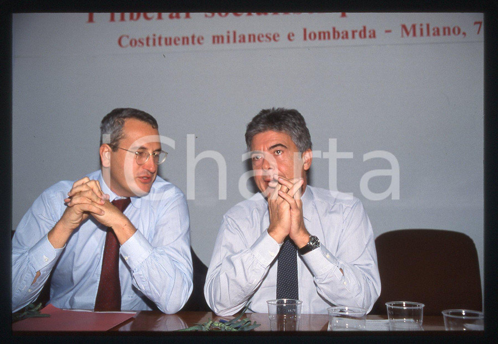 35mm vintage slide* 2000 MILANO Claudio MARTELLI Bobo CRAXI (1)