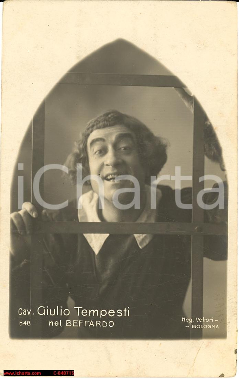 Cartolina originale da collezione 1928 Giulio Tempesti IL BEFFARDO, attore, Vettori 1