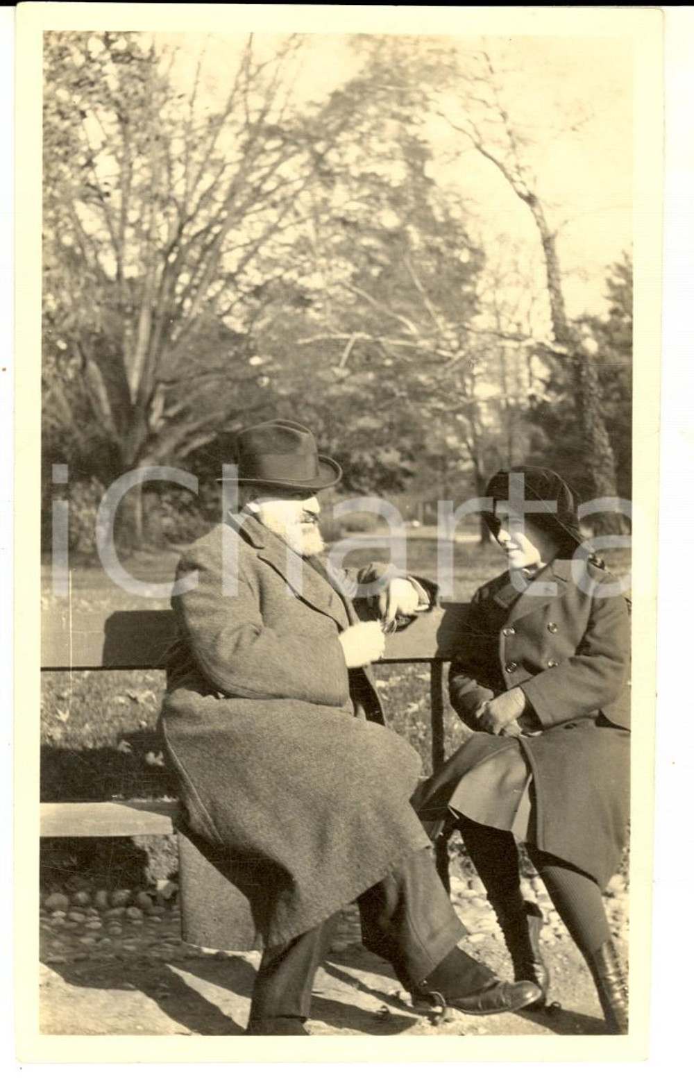 1915 MILANO Parco SEMPIONE Laura BIAGGI con il padre *Foto 10x14 cm