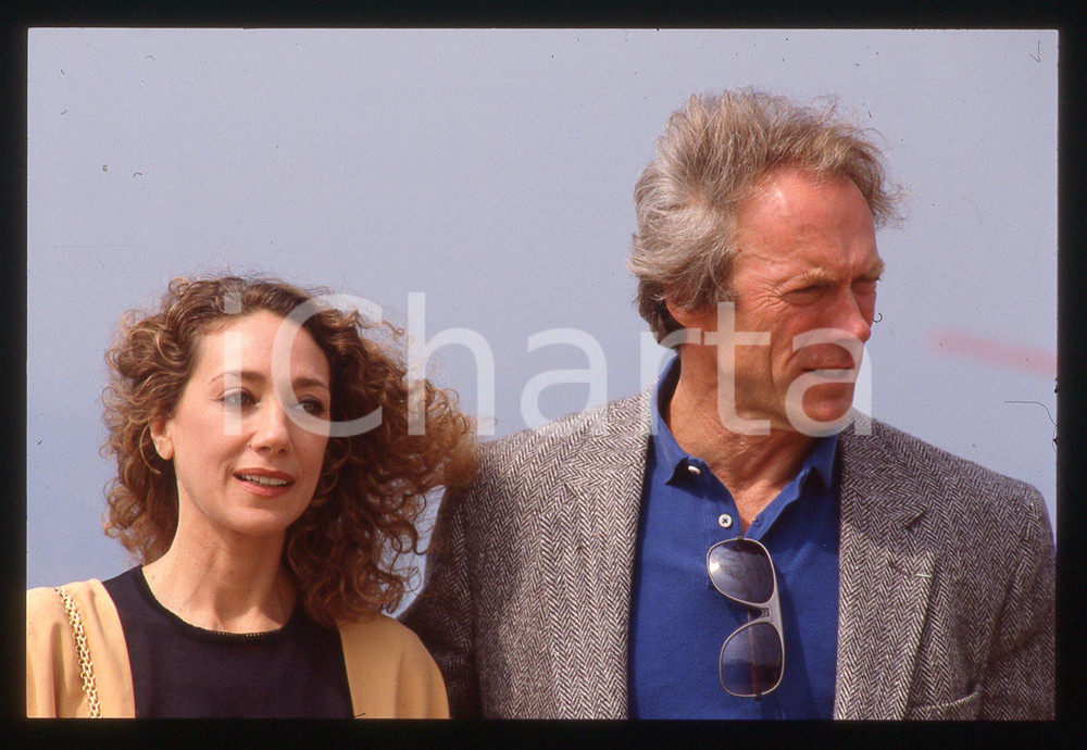 35mm vintage slide* 1990 CANNES Clint EASTWOOD Marisa BERENSON (1)