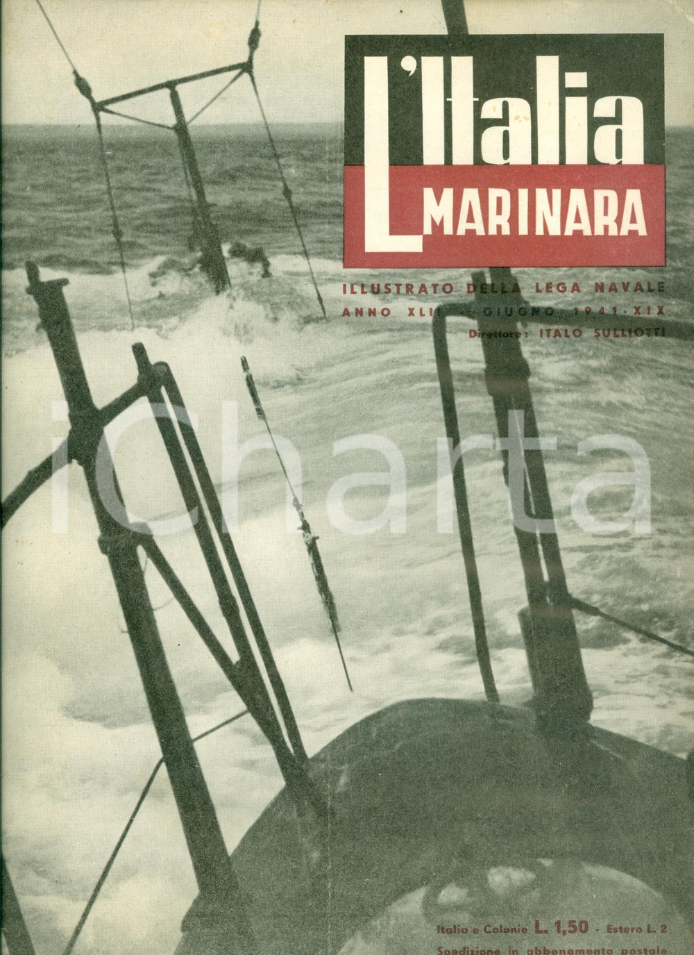 Giornale, rivista storica 1941 WWII L ITALIA MARINARA Torpediniere e MAS vs flotta inglese MEDITERRANEO 1