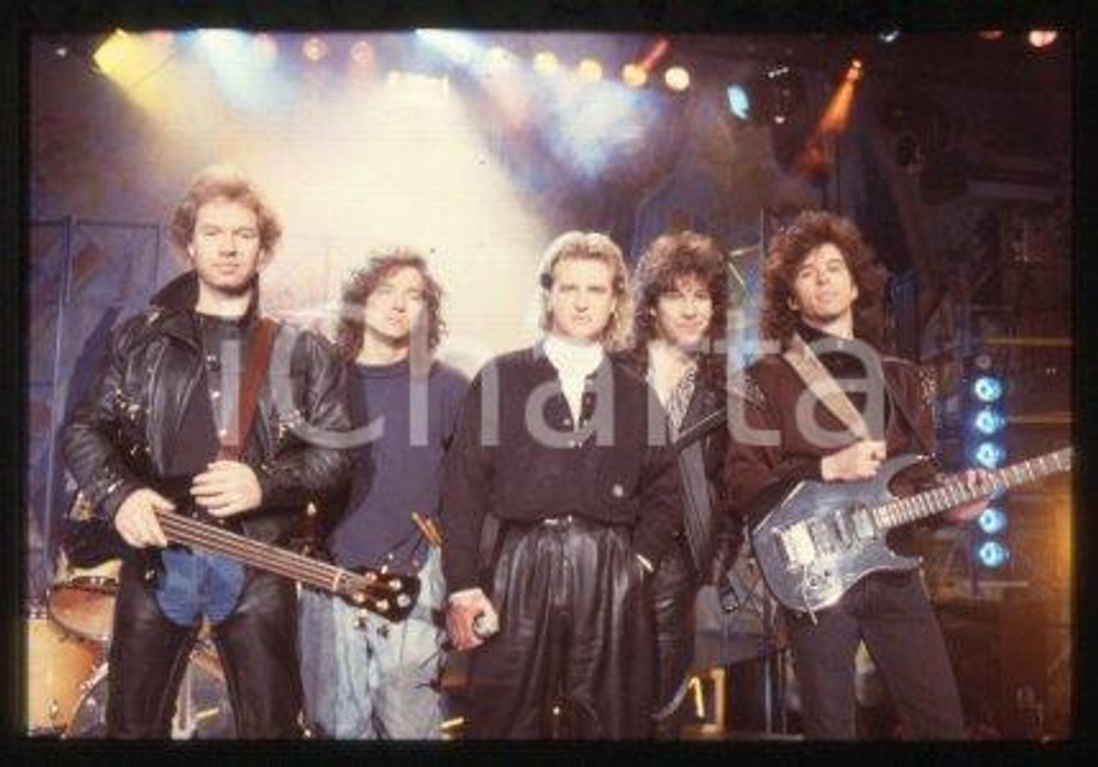 35mm vintage slide* 1987 ca ITALY Canadian rock band GLASS TIGER (9)