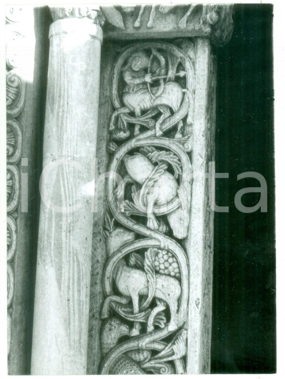 1979 SIPONTO Abbazia di San Leonardo - Rilievi del portale *FOTO VINTAGE 13x18