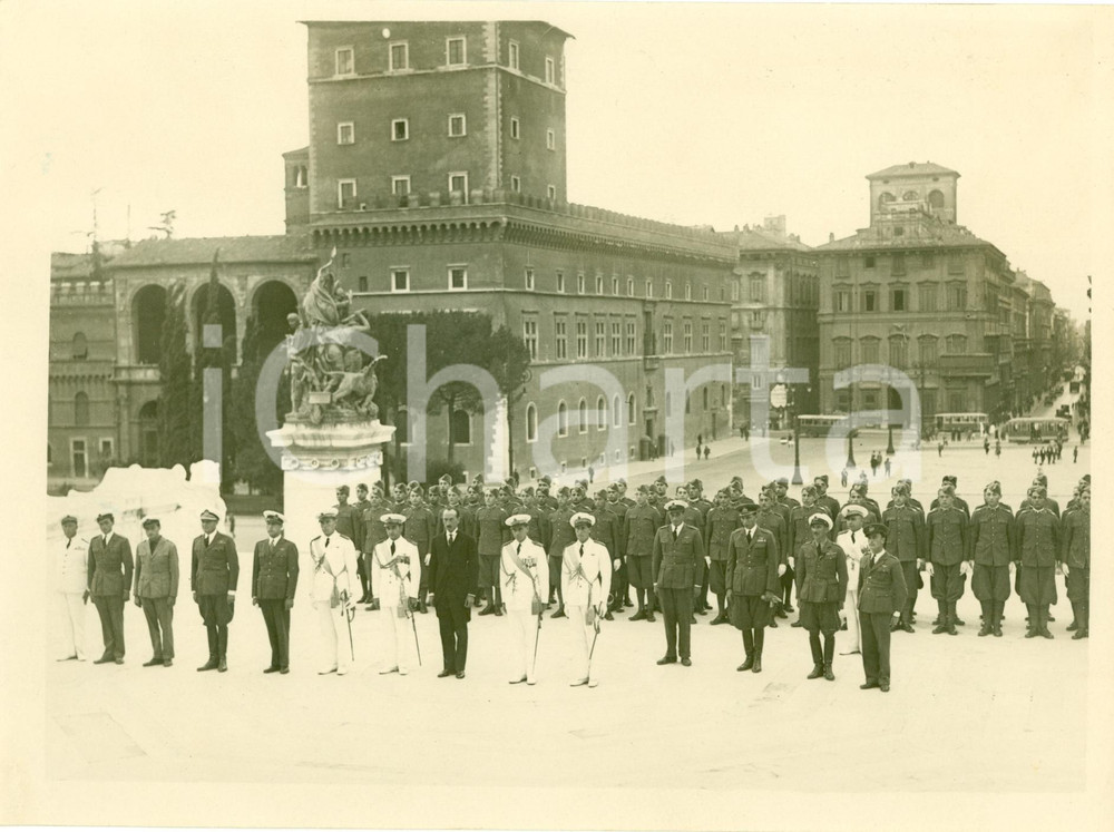 Fotografia d epoca originale 1930 ROMA Allievi piloti Aeroporto LITTORIO al Milite Ignoto FOTOGRAFIA 1
