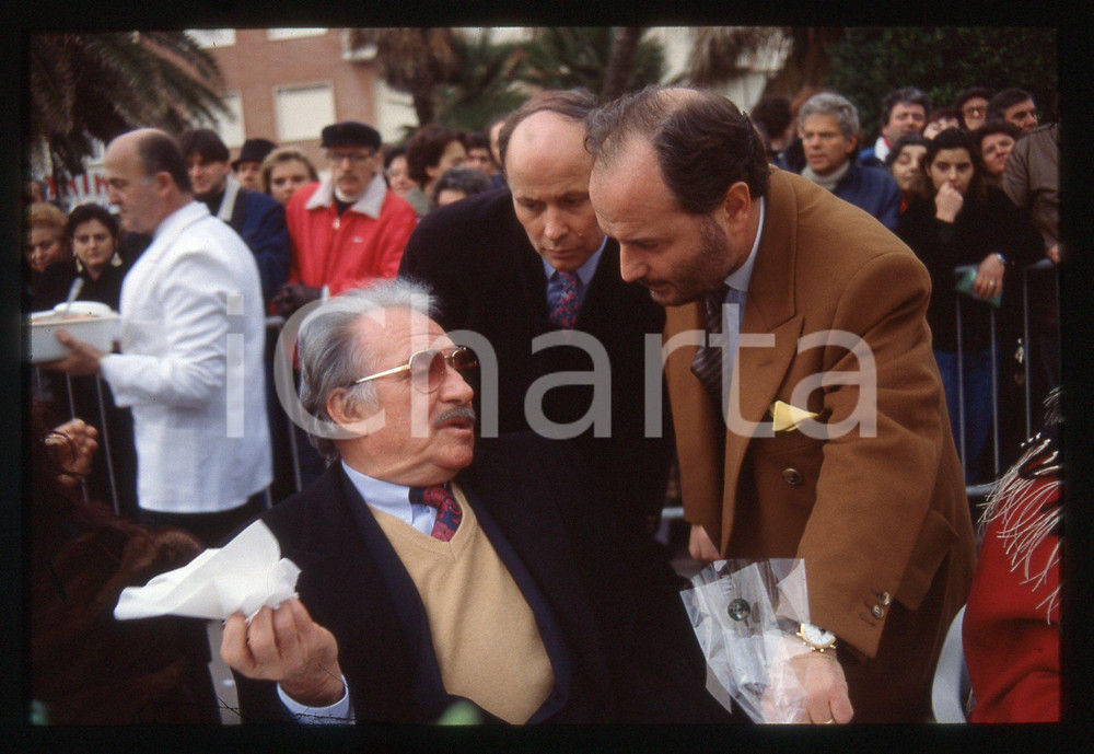 35mm vintage slide* 1989 CARNEVALE VIAREGGIO Ugo TOGNAZZI Ritratto attore (2)