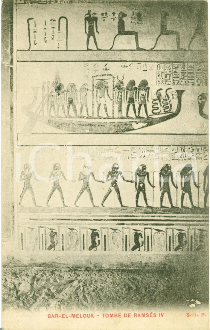 Cartolina originale da collezione 1930 ca BAR-EL-MELOUK Affreschi su tomba RAMSES IV *Cartolina FP NV 1