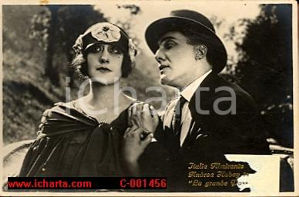 Cartolina originale da collezione 1922 Italia ALMIRANTE Andrea HABAY La grande passione - Cartolina 1