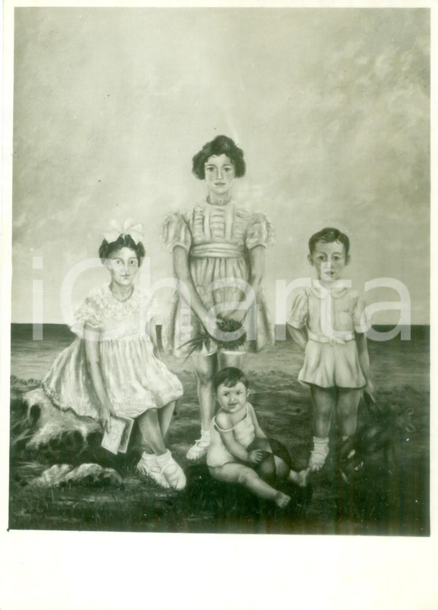 Fotografia d epoca originale 1936 LA SPEZIA Antonio Maria GIANELLA Bimbi al mare Fotografia coeva quadro 1