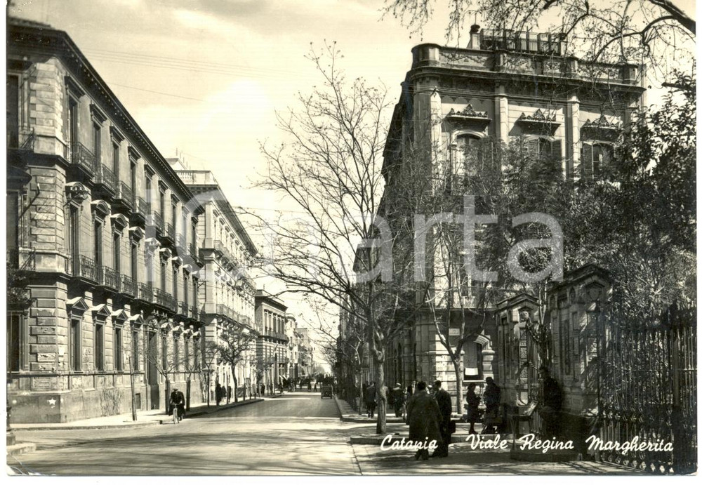 Cartolina originale da collezione 1940 ca.CATANIA Viale Regina MARGHERITA *Cartolina ANIMATA FG VG 1