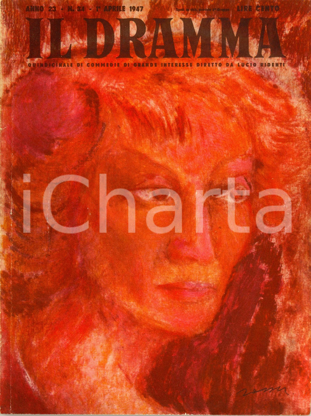 Giornale, rivista storica 1947 IL DRAMMA Agatha CHRISTIE Dieci piccoli negretti Ill. SASSU Anno XXIII n°34 1