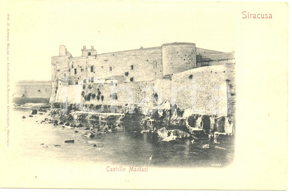 Cartolina originale da collezione 1900 ca SIRACUSA Castello MANIACI Cartolina FP NV 1