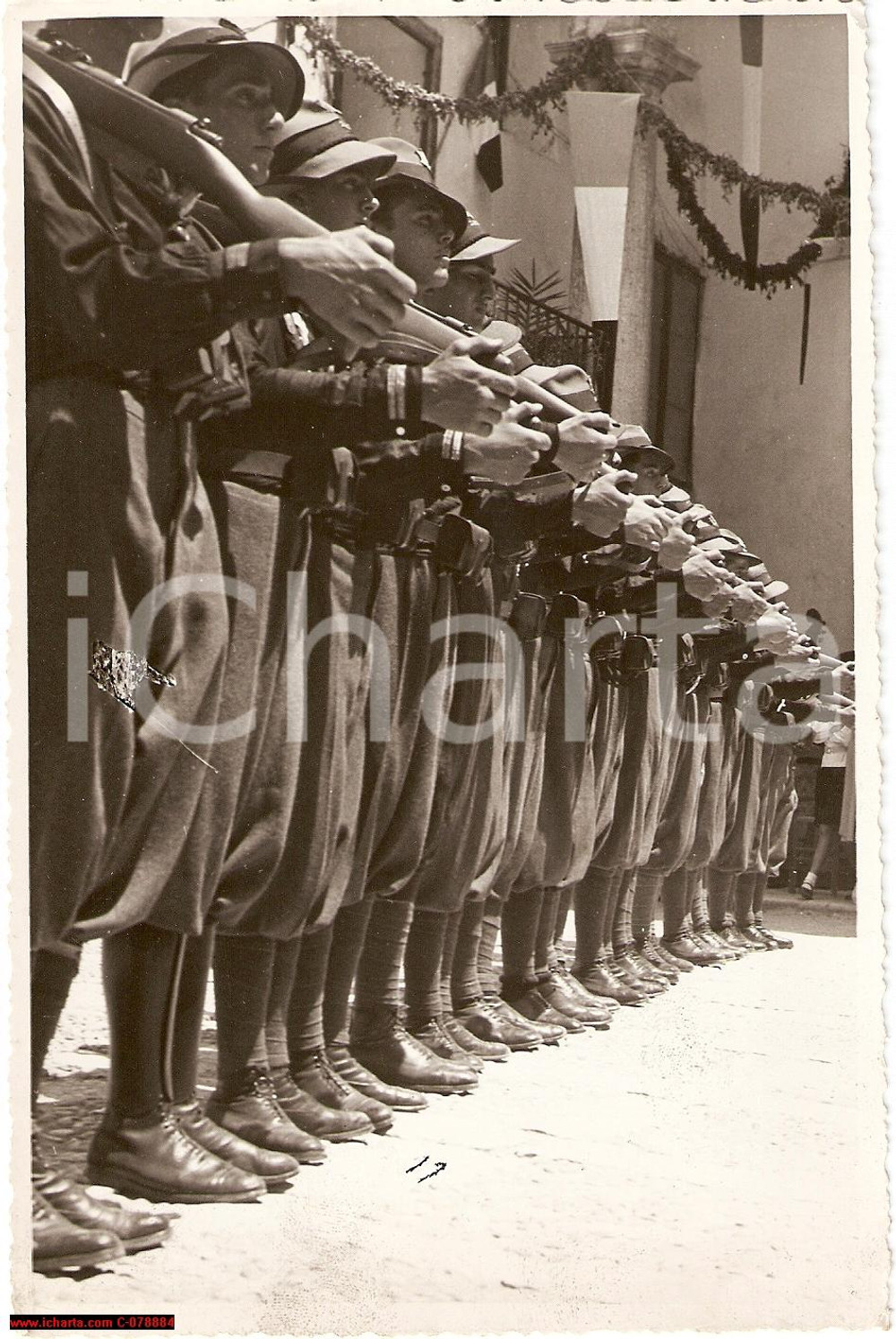 Fotografia d epoca originale 1934 Trapani MOSTRA ECONOMIA DOMESTICA Avanguardisti 1