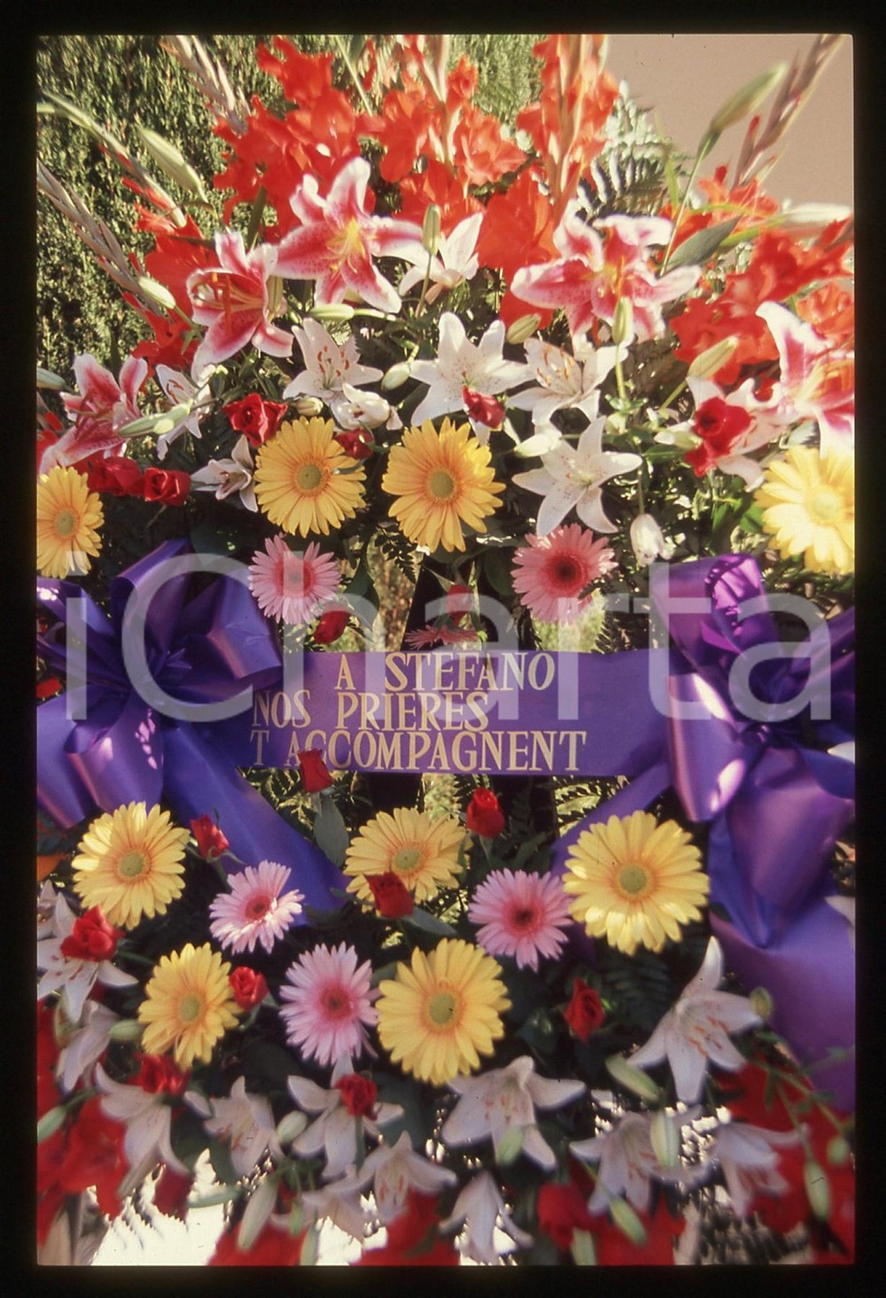 Fotografia d epoca originale 35mm vintage slide 1990 PRINCIPATO DI MONACO Funerali di Stefano CASIRAGHI 6 1