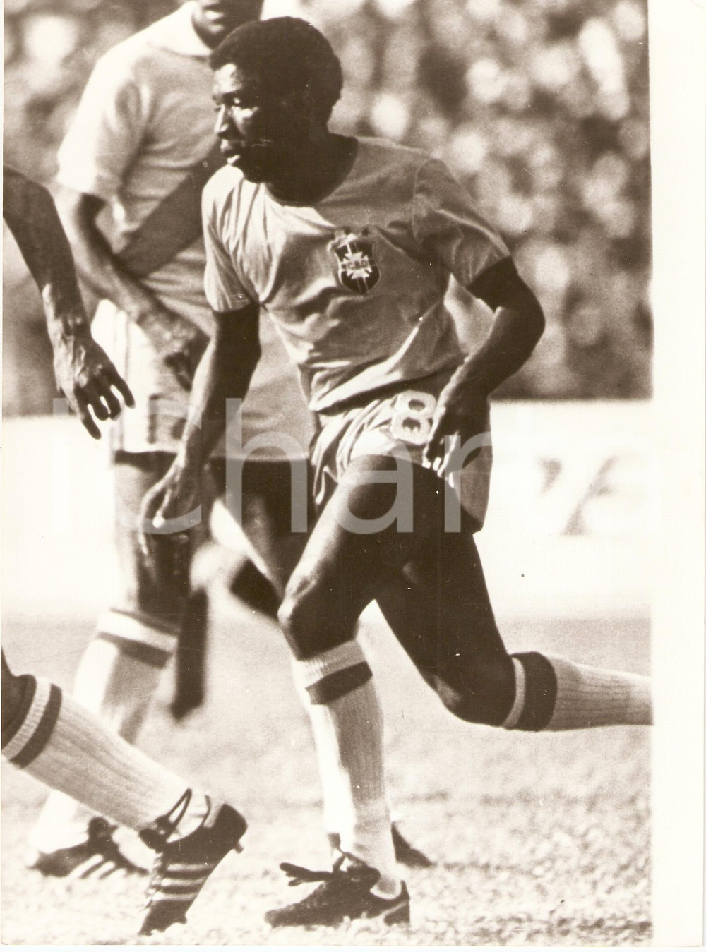 Fotografia d epoca originale 1982 BRASILE Calcio MONDIALI Paulo ISIDORO durante partita Fotografia 1