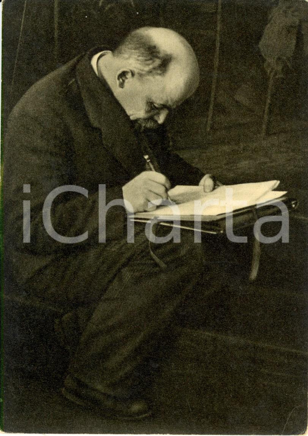 Cartolina originale da collezione 1969 MOSCA Propaganda URSS Vladimir LENIN a III Congresso del COMINTERN Ristampa 1