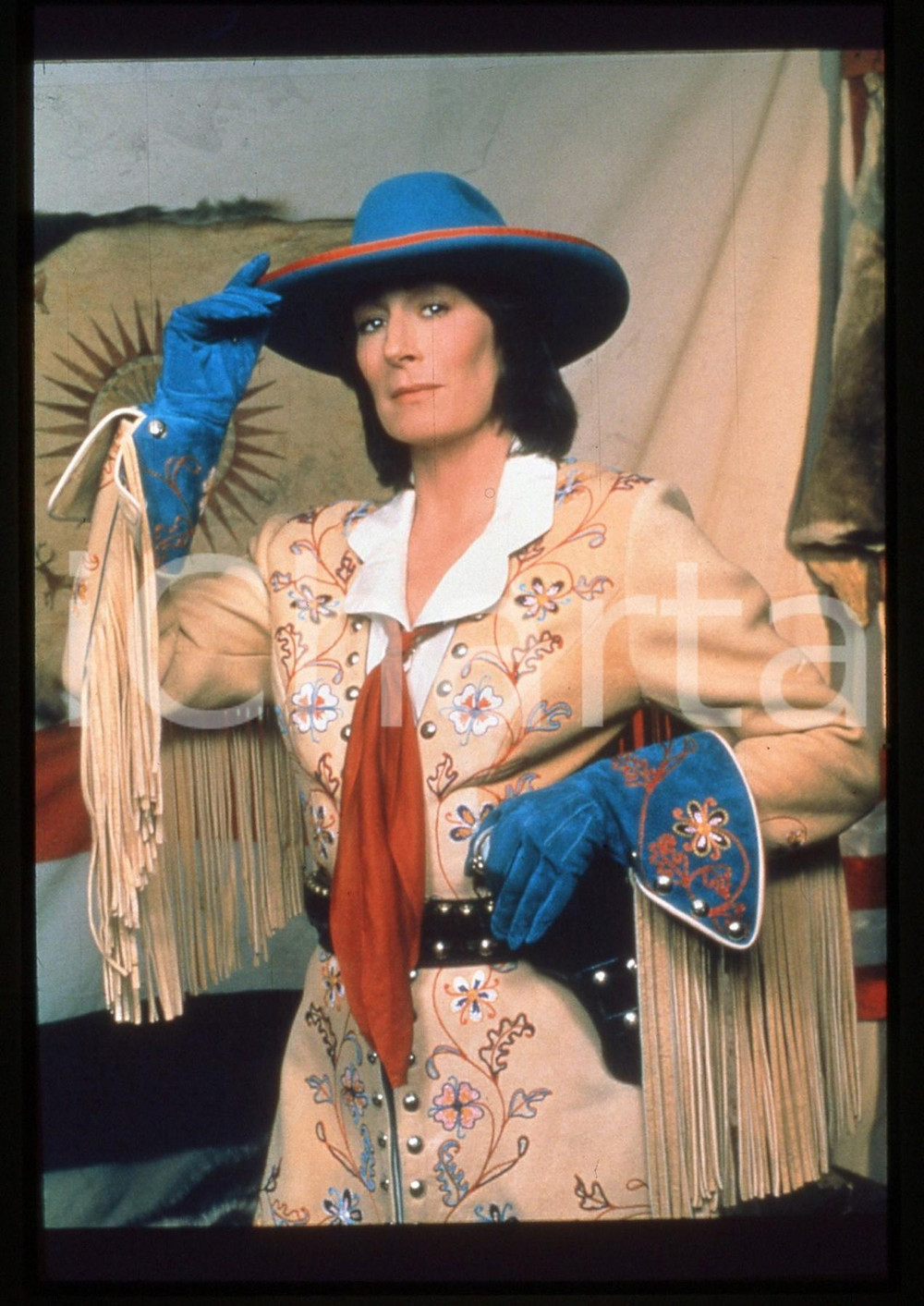 35mm vintage slide*1995 BUFFALO GIRLS Anjelica HUSTON as Calamity JANE (1)
