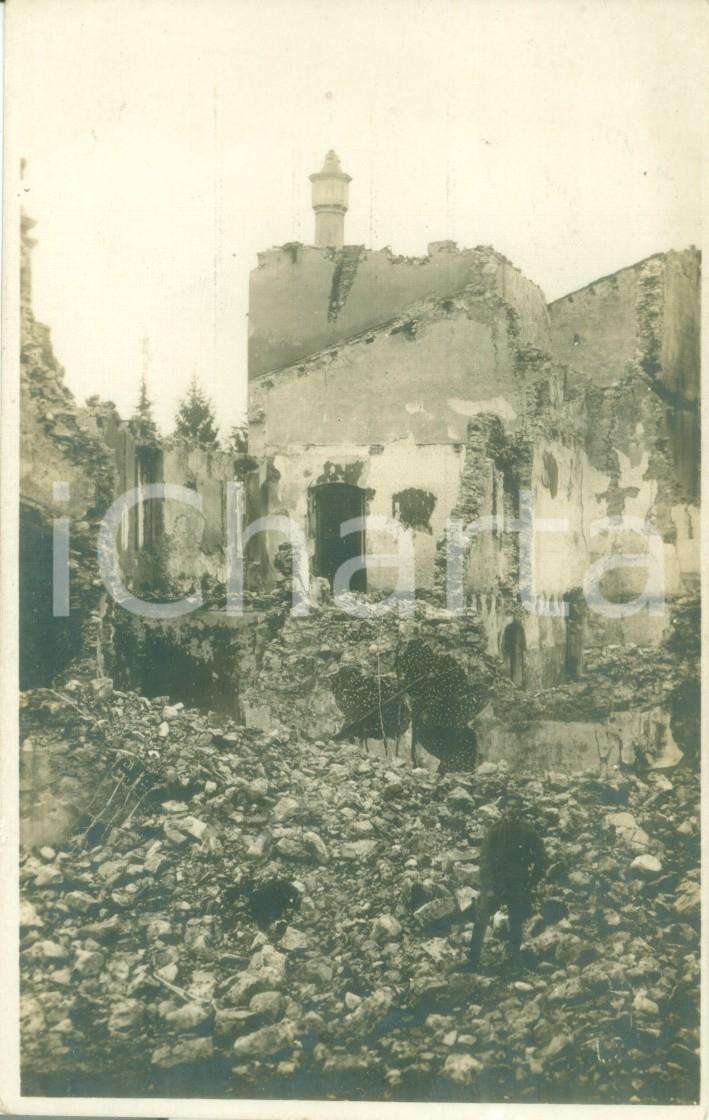 Fotografia d epoca originale 1916 SELZ AUSTRIA WW1 Rovine edifici distrutti dai bombardamenti Cartolina FP 1