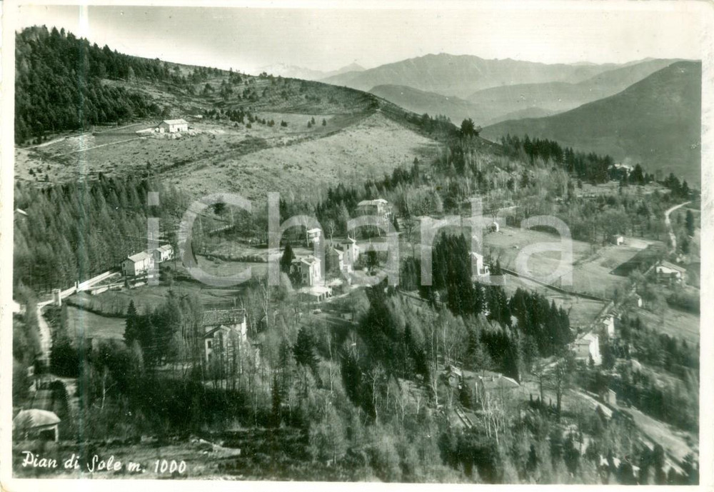 Cartolina originale da collezione 1955 ca PREMENO VB Panorama della valle di PIAN DI SOLE Cartolina FG VG 1