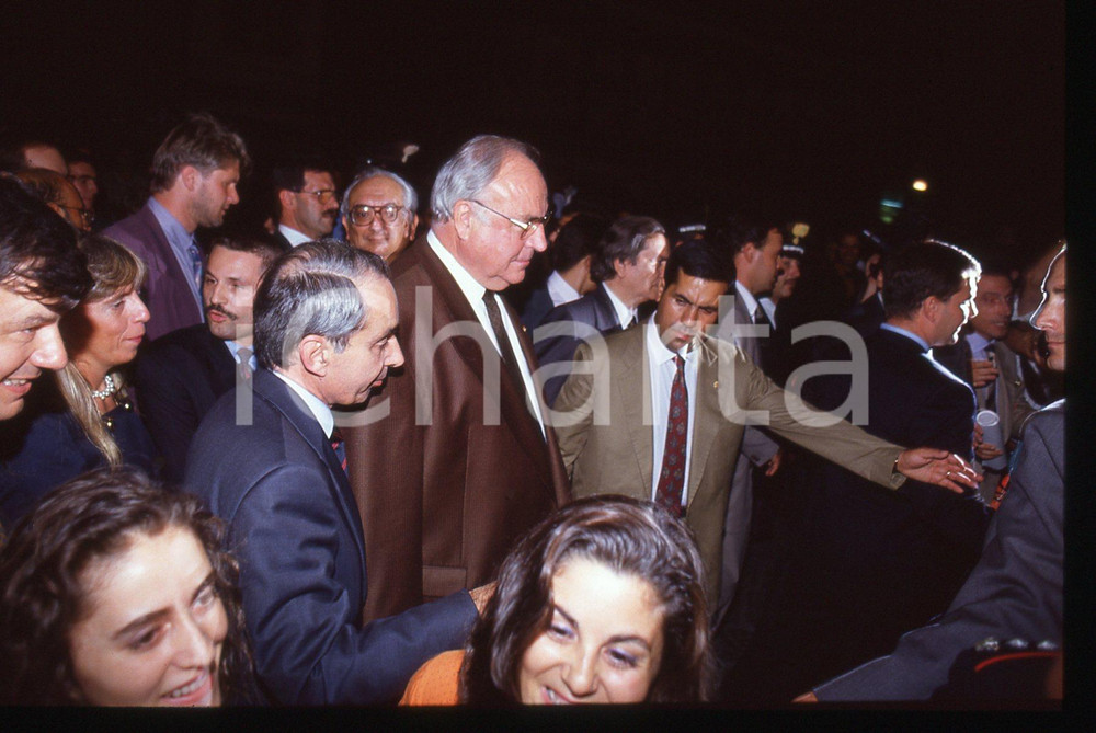 35mm vintage slide* 1992 PSI CDU Giuliano AMATO Helmut KOHL visita a FIRENZE (1)