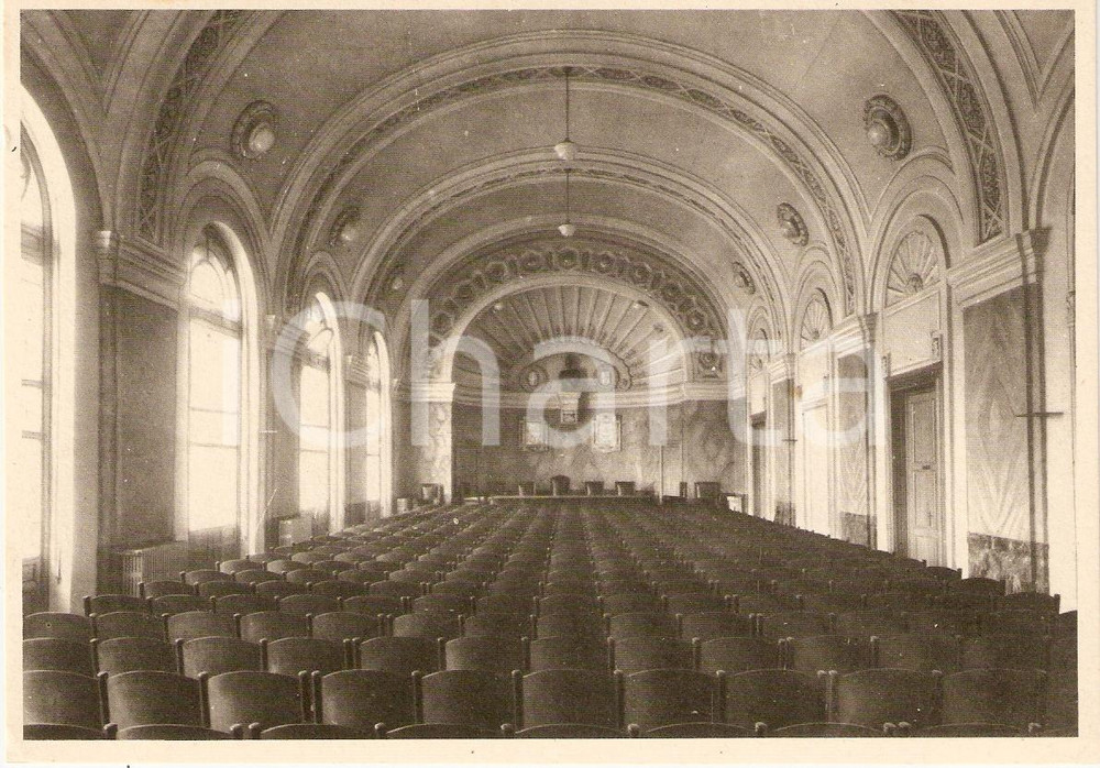 Cartolina originale da collezione 1945 ca POLITECNICO DI MILANO Aula magna Panorama Cartolina FG NV 1
