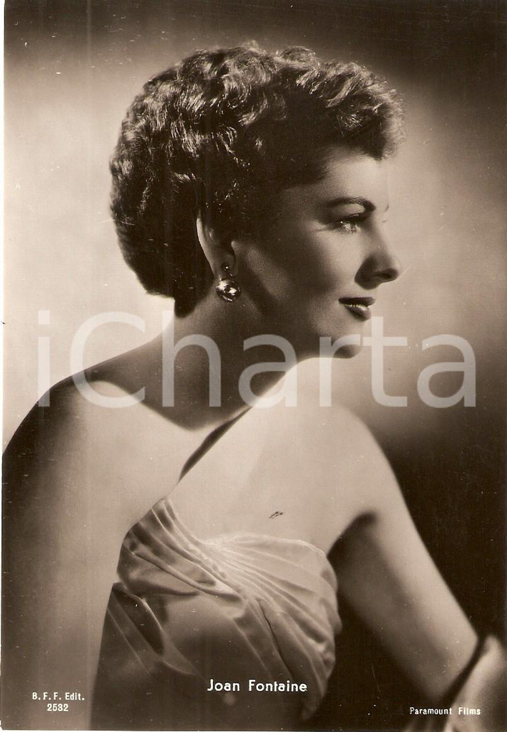 Cartolina originale da collezione 1960 ca CINEMA Actress Joan FONTAINE Portrait *Cartolina FG NV 1