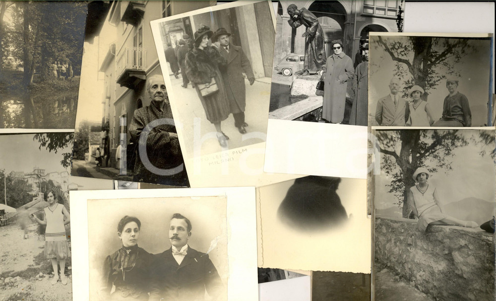 Fotografia d epoca originale 192060 Lotto 19 foto VINTAGE Famiglia imprenditore Leonino FONTANA MILANO 1