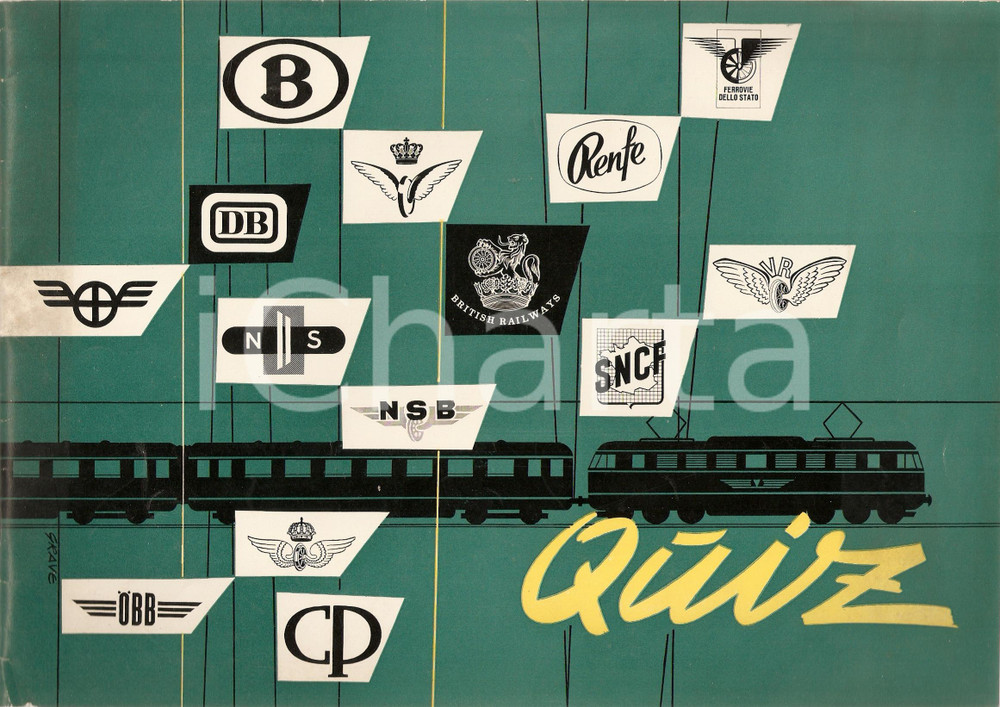 Libro, pubblicazione d'epoca 1970 ca INTERNATIONAL UNION OF RAILWAYS Quiz book on european trains RENFE FFSS 1