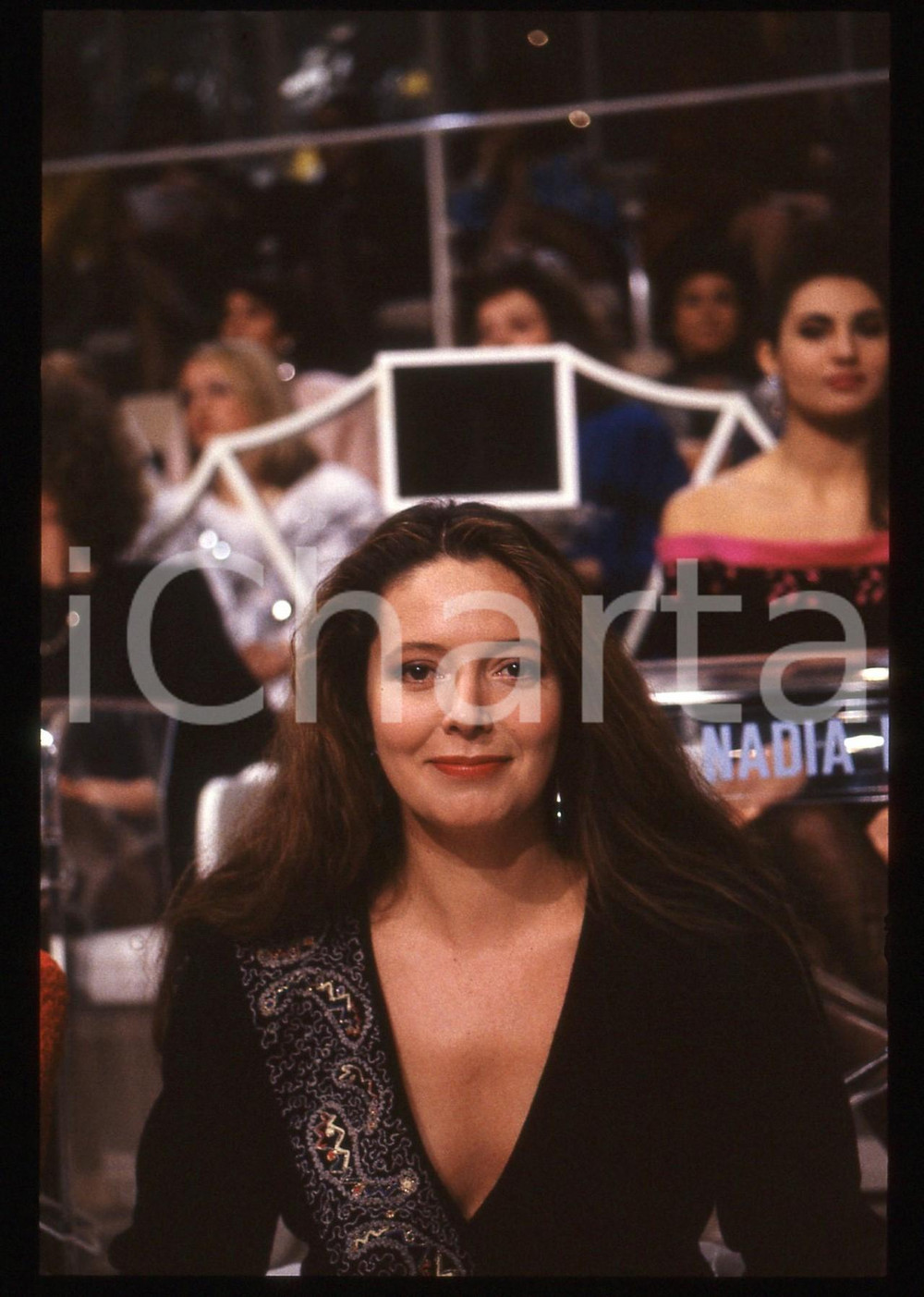 35mm vintage slide* 1990 ca RAI DUE - LA RETE Laura LATTUADA Ritratto (3)