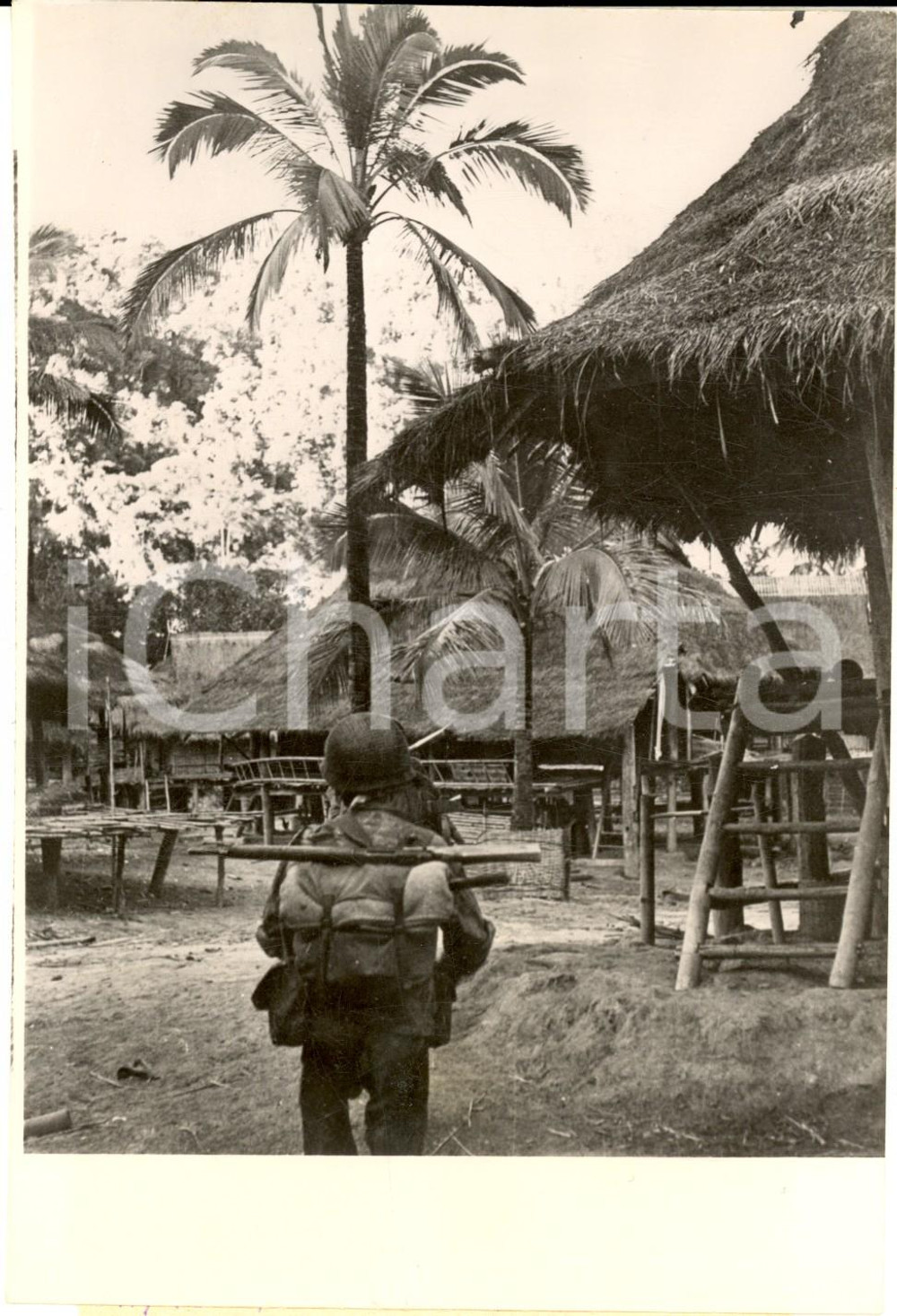 1953 BAN LOI (LAOS)  Arrivée d'une colonne franco-vietnamienne *Photo 13x18 cm