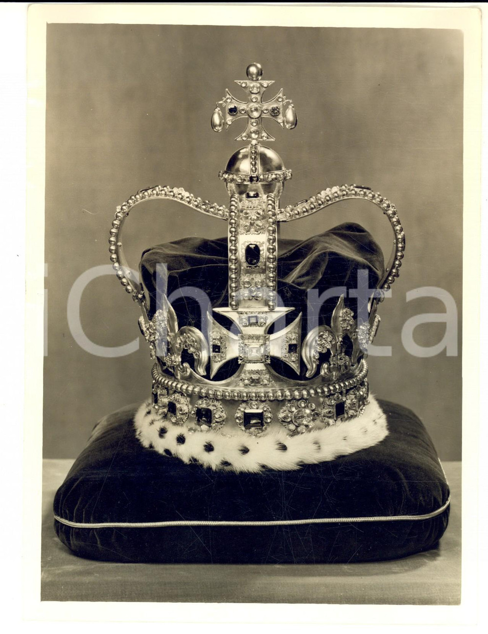 Fotografia d epoca originale 1940 ca LONDON ? ST. EDWARD S Crown Official photo 16x21 cm 1