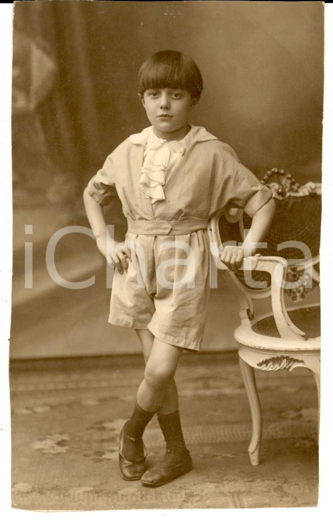 Fotografia d epoca originale 1922 MILANO BRERA Ritratto conte Massimo MINIATI bambino Foto A. BADODI 1